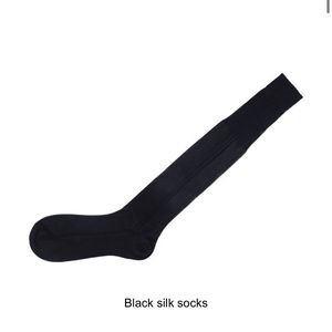 Kent Wang Men’s Black Silk Tuxedo Socks OS New